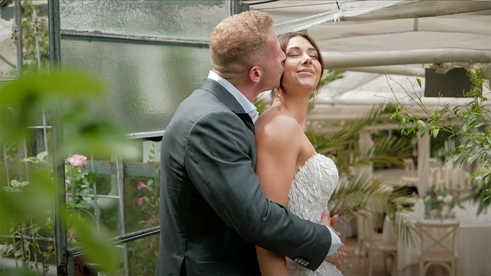 Brautpaar im Palmenhaus der alten Gärtnerei München
